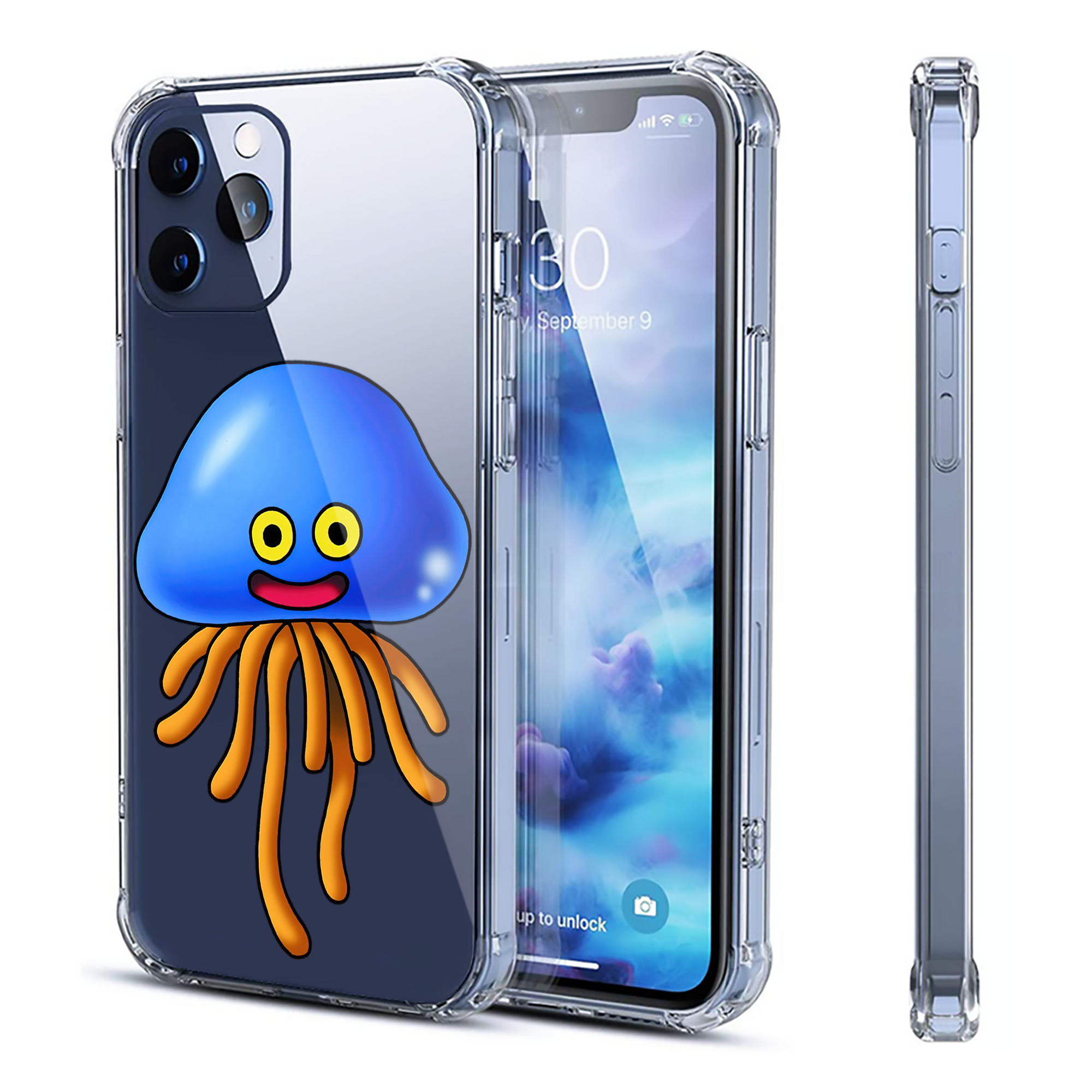 （画像用） ドラゴンクエスト Doragon Kuesuto Dragon Quest 【iPhone 12シリーズ対応】透明スマホケース（クリアソフトケース）